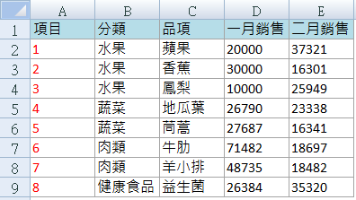 使用ROW函數生成連續行序號