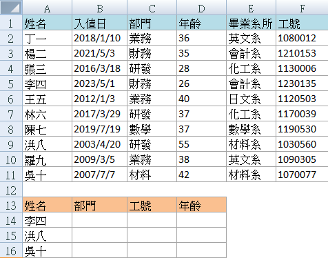 Excel VLOOKUP 函數教學