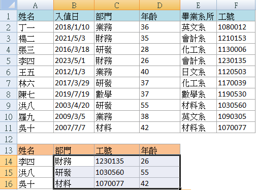 Excel VLOOKUP 函數教學